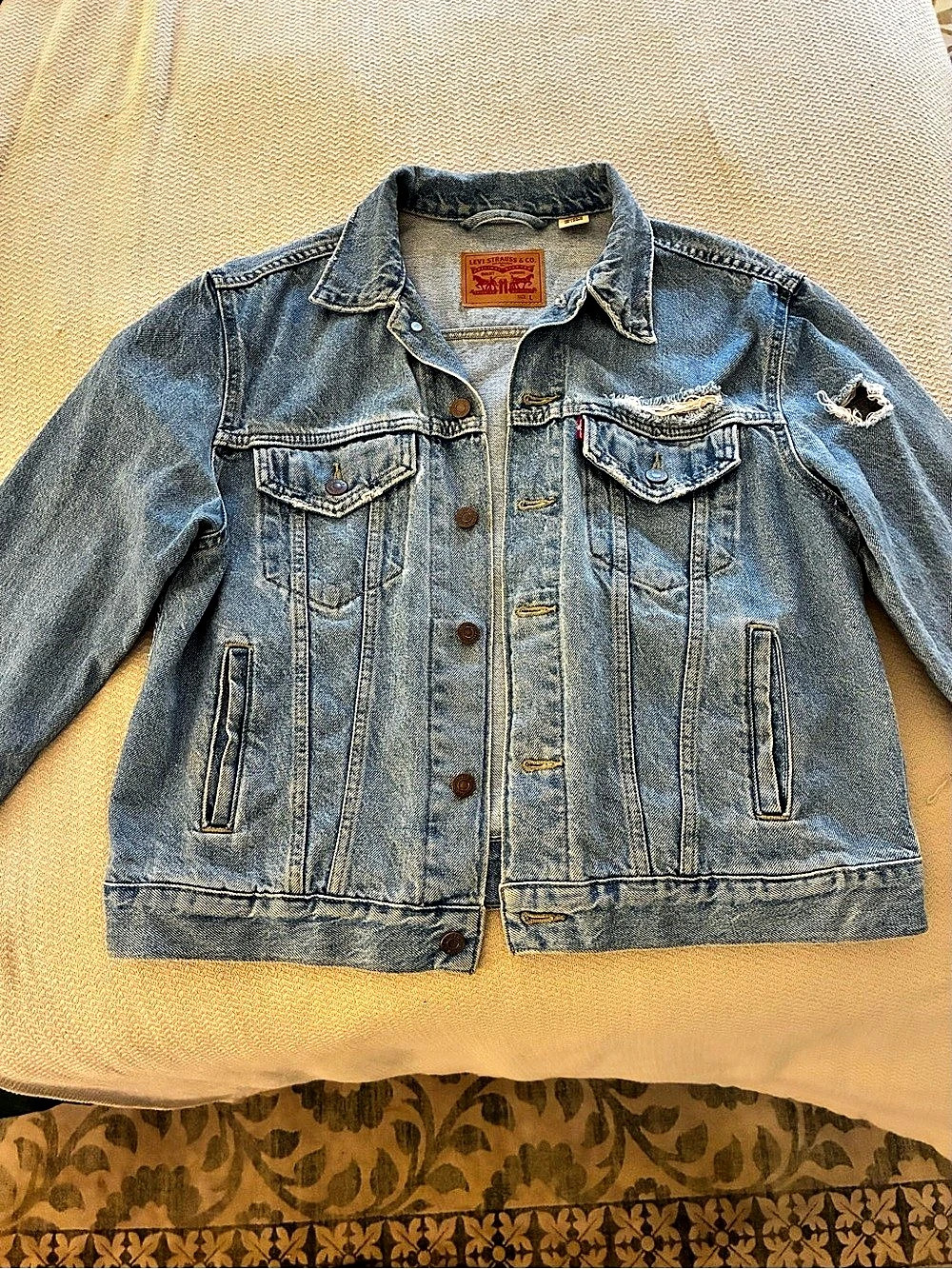Levi's Ex-Boyfriend Trucker Jacket Blue Large